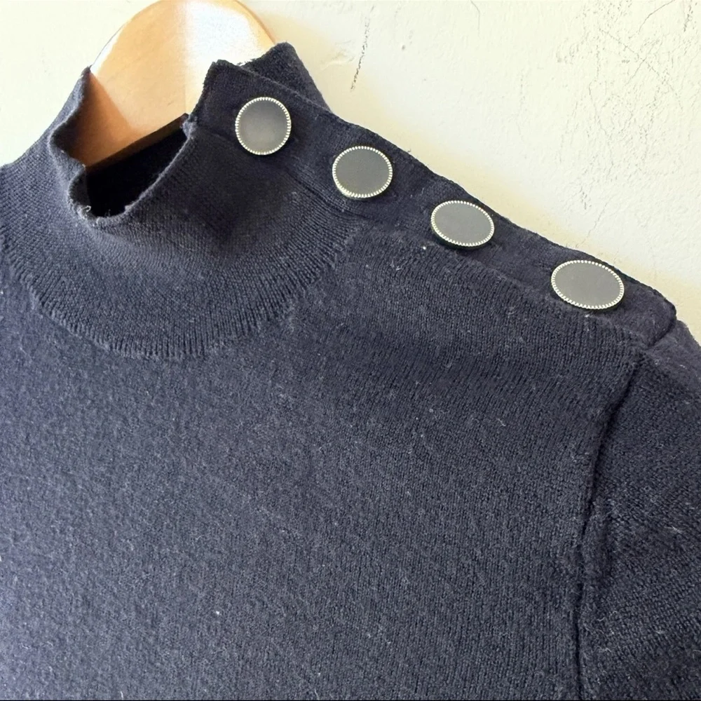 Sézane Jacob Jumper Women Sweater S Navy Blue Merino Wool Quiet Luxury - Picture 3 of 9